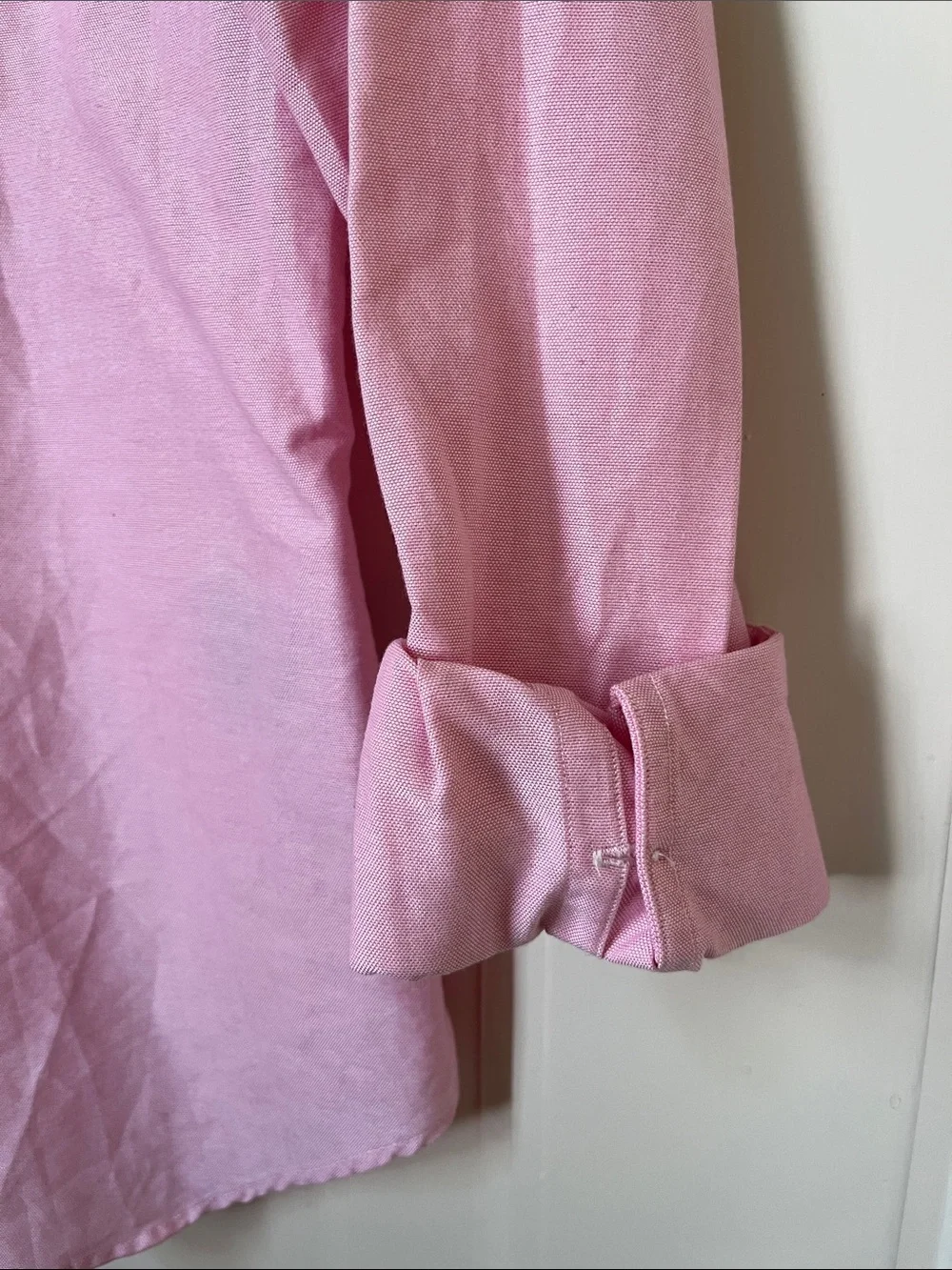 Ralph Lauren Pink Button-Down Shirt White Collar Cotton Embroidered Size 6 - Picture 5 of 9